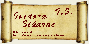 Isidora Šikarac vizit kartica